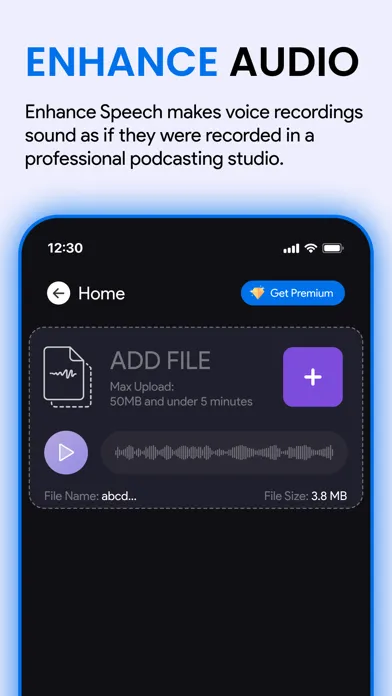 Tangkapan layar Audio Enhancer - AI
